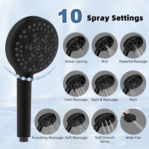 12" Metal Rain Shower Head with Handheld