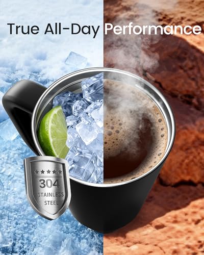 Insulated Mug 100% Spill Resistant Insulated Water Bottle for Iced Coffee & Hot Drinks
