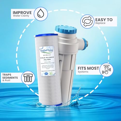 10in Ice Bath Chiller Filters 20 Micron 10" x 2.5" Water Filter Replacement Cartridge (6 Count)