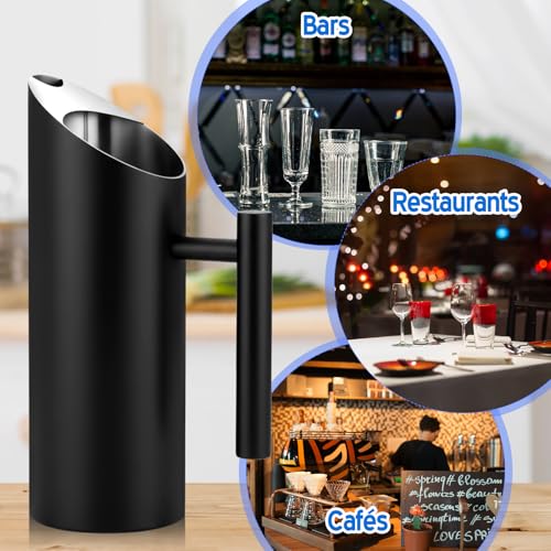 3 Pack 35oz 1.0l Stainless Steel Water Pitcher Modern Metal Pitcher with Ice Guard Black Carafe Drink with Handle or Iced Hot Drink Tea Juice Coffee Beer (3 Count)