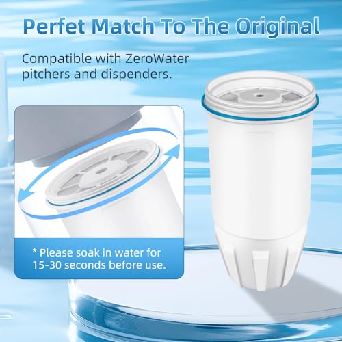 Water Filter Replacement for ZERO Pitchers and Dispensers ZR (2 Count)