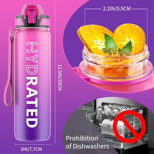 Water Bottle with Straw