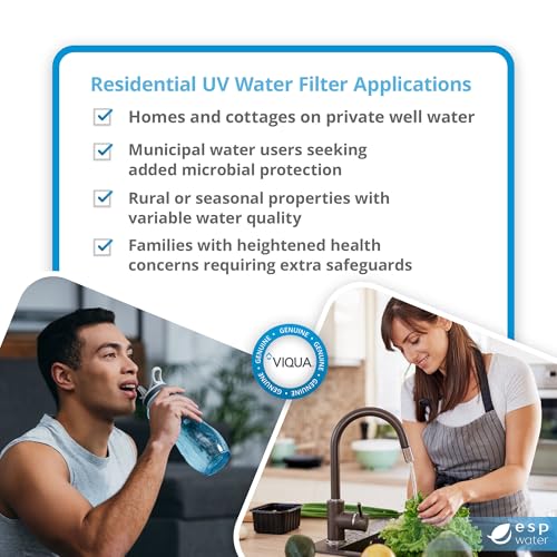 VH200 F10 Home 9 GPM Stainless Steel UV Light Water Purifier with Integrated Sediment Pre