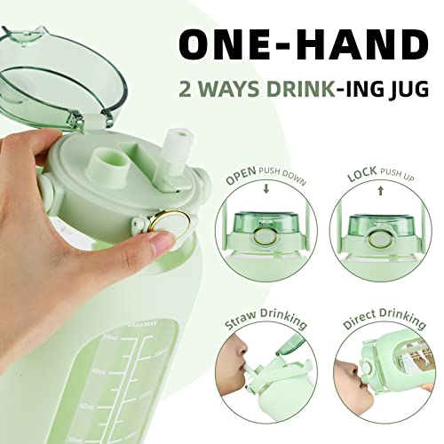 42 oz Glass Water Bottle with 2
