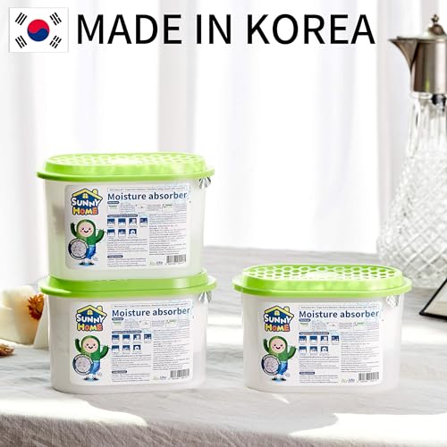 3 Pack) Moisture Absorbers 9.17oz, Unscented, Odor Eliminator, Dehumidifier and Deodorizer for Closet, Bathroom, Kitchen in Home & RVs. (3 Count)