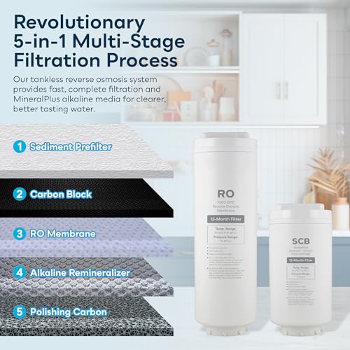 1000 GPD Tankless RO System with Remineralization Water Filter