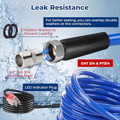 75FT Heated Water Hose for RV
