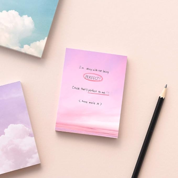 Monolike Memopad Feeling ver.2 design SET - 4 Packs, 4 Different Designs, 100 Sheets Per Pad, Total 400 Sheets, Note pads, Writing pads
