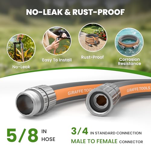 100FT Garden Hose Lay Flat Lightweight Flexible Water Hose