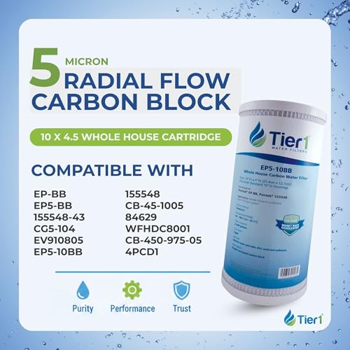 5 Micron 4.5" × 10" Carbon Block Water Filter (6 Count)