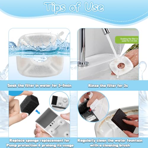 21 Pcs Cat Water Fountain Filters for Veken 95oz (21 Count)