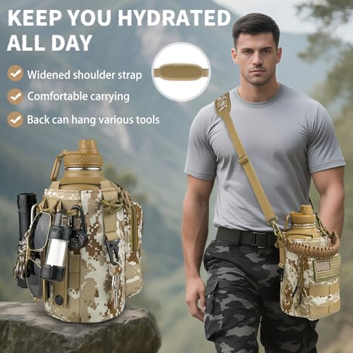 Half Gallon Water Bottle Insulated with Sleeve