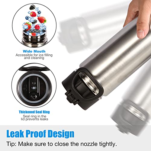 22 oz Insulated Water Bottles with Straw Lid