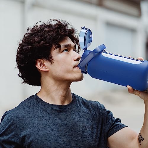 42 oz Glass Water Bottle with 2