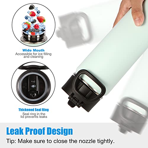 22 oz Insulated Water Bottles with Straw Lid