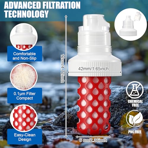 1 Pack Water Filter Replacement Cartridge Compatible with Katadyn BeFree 42mm Openings Wide