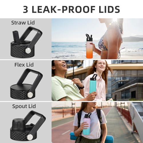 27oz Insulated Water Bottle with Straw Lid