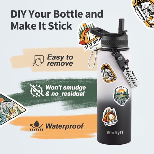 40 oz Insulated Water Bottle with Straw