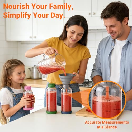 12 oz Glass Juice Bottles 4 Pack