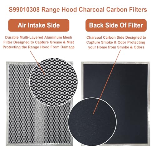 S99010308 Range Hood Charcoal Filters for Broan NuTone 30“ Range Hood (2 Count)