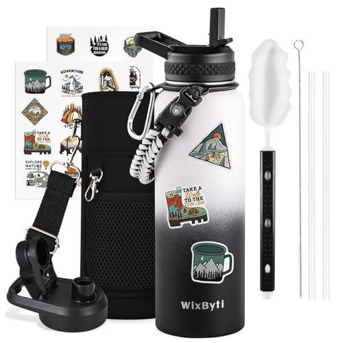 40 oz Insulated Water Bottle with Straw