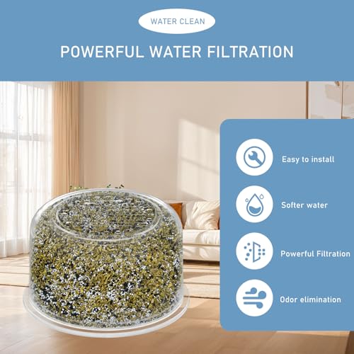 Shower Head Filter Replacement Cartridge Compatible with All Canopy Handheld & Fixed Filtered Shower Head (2 Count)