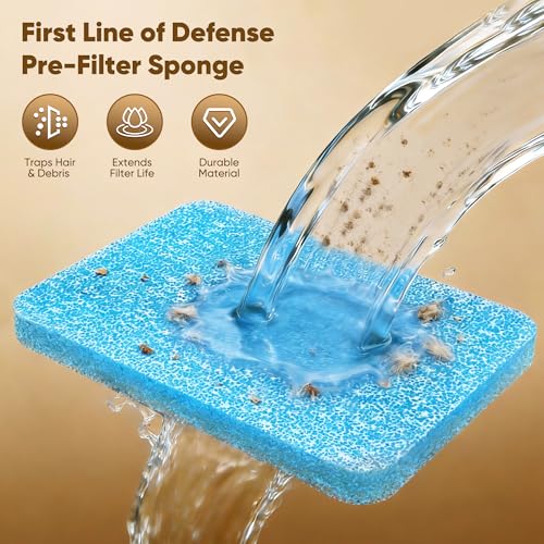 4 Pack Dog Water Fountain Filter Replacement Fit for Sharlovy W10 Pro