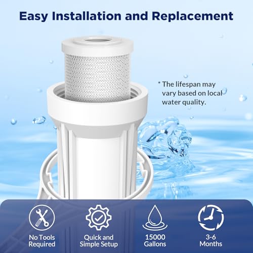 5 Micron 10" x 2.5" CTO Carbon Block Water Filter (6 Count)