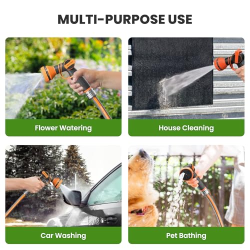 100FT Garden Hose Lay Flat Lightweight Flexible Water Hose