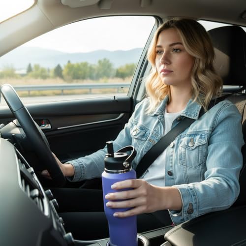 32oz Black Water Bottle Stainless Steel