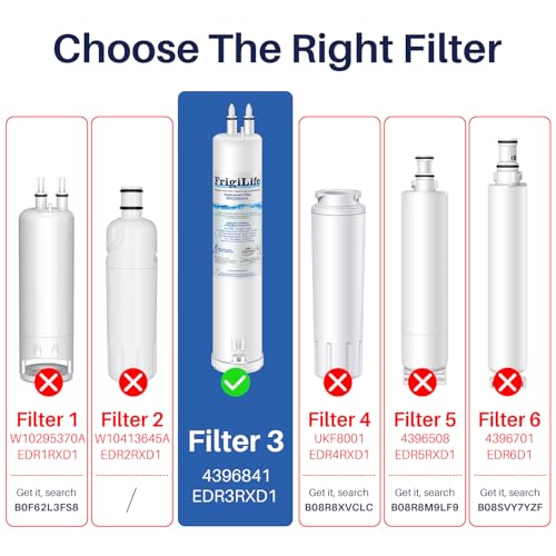 Refrigerator Water Filter Replacement for Filter 3 (3 Count)