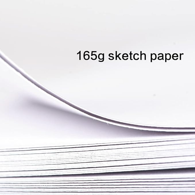Mifuner Square 5.1x 5.1 165gsm Colored Pencil Paint Journal Hardbound 128pgs (64 Sheets Front Back Cold Pressed) Travel for Colored Pencil Sketch Handmade Cloth Cover Notebook. Blue Lotus