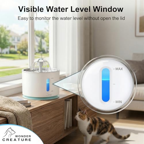 Cat Water Fountain Stainless Steel Lid with 4 Filters