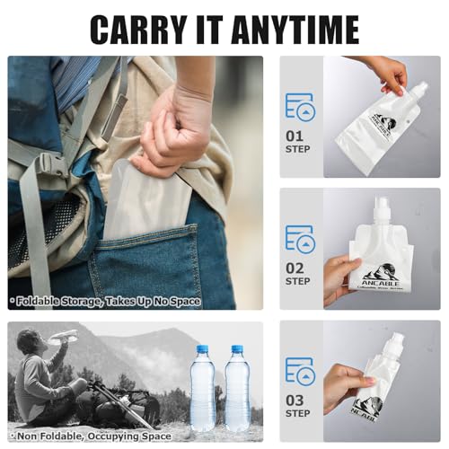 17oz Collapsible Water Bottles (6 Count)