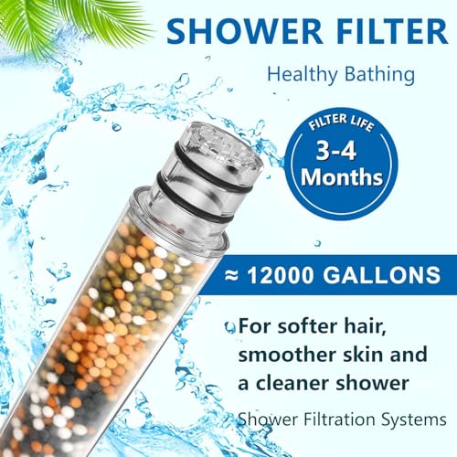 3 PACK Replacement Shower Head Filter Cartridge Compatible with SR SUN RISE Handheld Showerhead