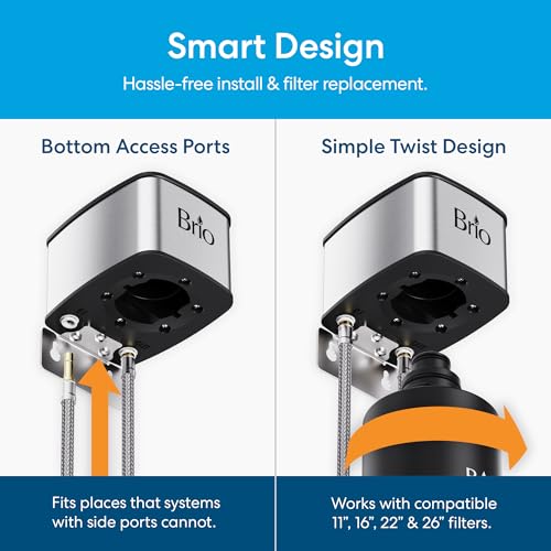 22" Under Sink Water Filter System for Kitchen & Bathroom Faucet