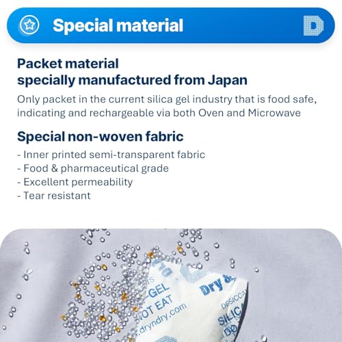 20 Gram [500 Packets] Orange Indicating Silica Gel Packets Desiccants Silica Packets