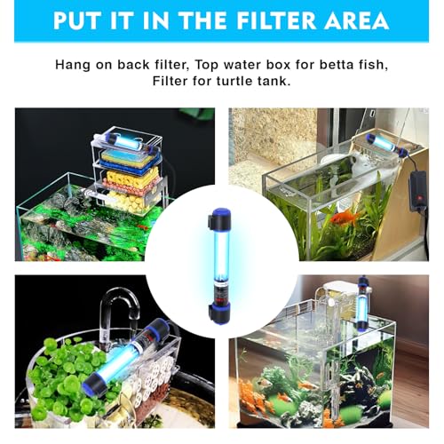 7W UVC Aquarium Light for Fish Tank and Pond
