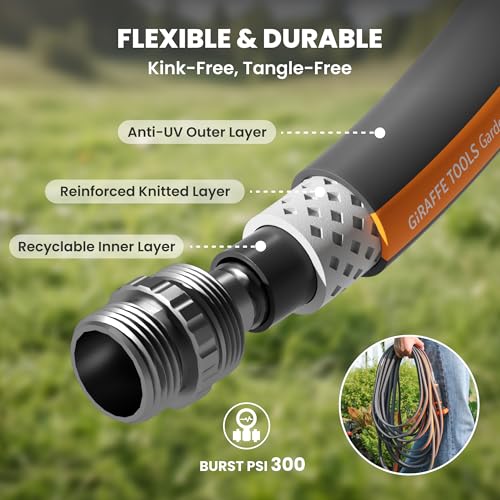 100FT Garden Hose Lay Flat Lightweight Flexible Water Hose