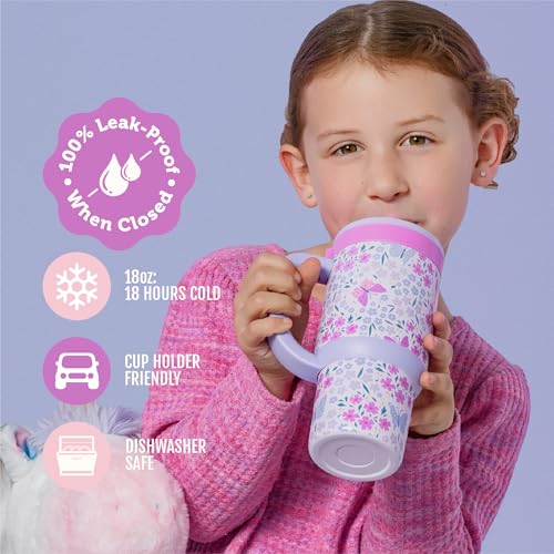 Oasis 18oz Insulated Stainless Steel Kids Tumbler with Straw