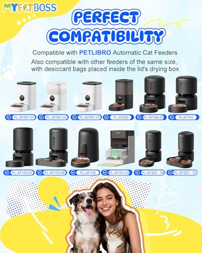 16 Pack Pet Food Desiccant Bag Compatible with Petlibro Automatic Cat Dog Feeders (16 Count)
