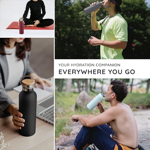 Small Stainless Steel Water Bottle 12 oz with Handle
