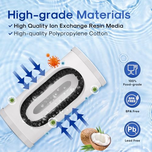 5 Micron 10" x 4.5" Whole House Sediment and Iron Manganese Resin Water Filter Compatible with GE FXHTC (2 Count)