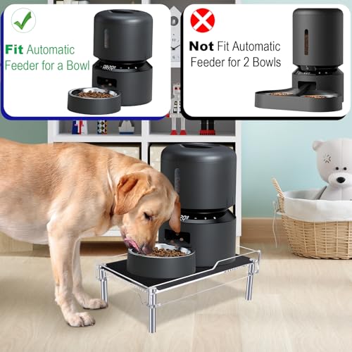 Raised Dog Feeder Stand Elevated Holder for Automatic Cat & Dog Feeders Pet Water Bowl Dispenser Stand Adjustable Fits Small Jugs Holds 5KG