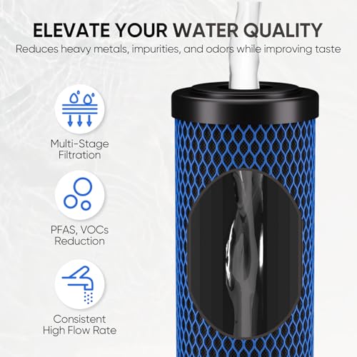 5 Micron 20" x 2.5" Whole House PFAS Removal Replacement Water Filter (2 Count)