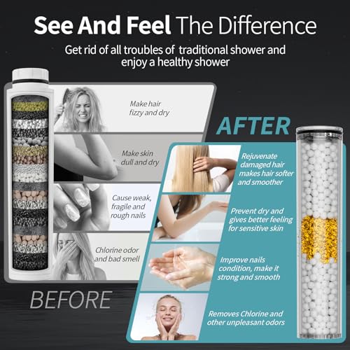 High Pressure Filtered Handheld Shower Head 9 Spray（4 filters）
