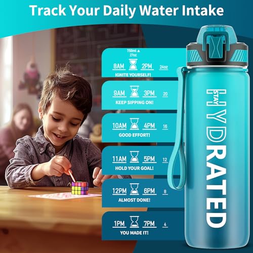 Water Bottle with Straw