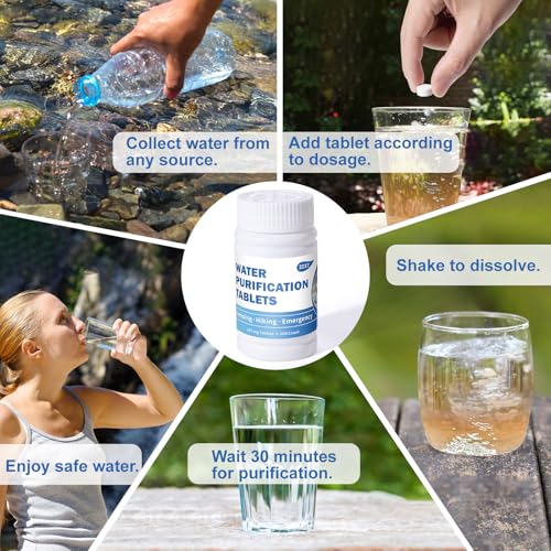 Water Tablets Purification for Drinking (100 Count)