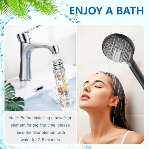 3 PACK Replacement Shower Head Filter Cartridge Compatible with SR SUN RISE Handheld Showerhead