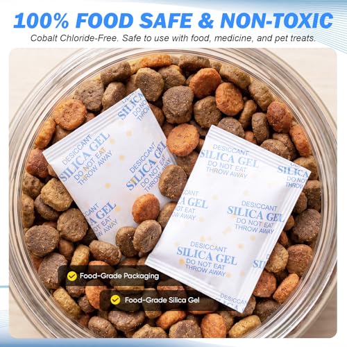 20g (60 Pack) Color Changing Silica Gel Packets, Desiccant Packs